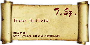Tresz Szilvia névjegykártya