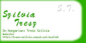 szilvia tresz business card